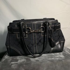 Coach !!! All black monogram coach purse.